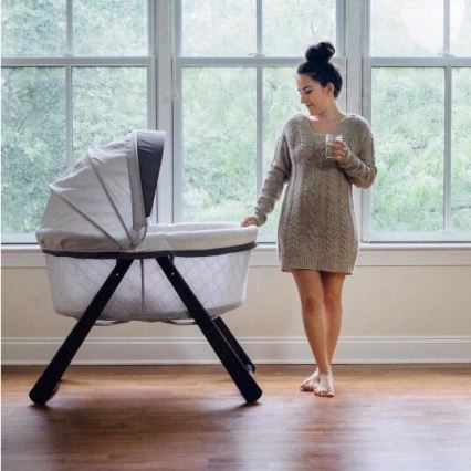 Ingenuity - Baby rocking crib CARRINGTON grey/brown
