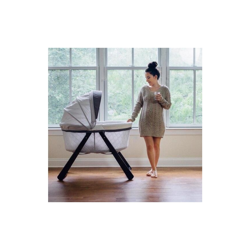 Ingenuity - Baby rocking crib CARRINGTON grey/brown