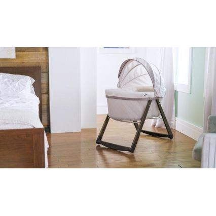 Ingenuity - Baby rocking crib CARRINGTON grey/brown