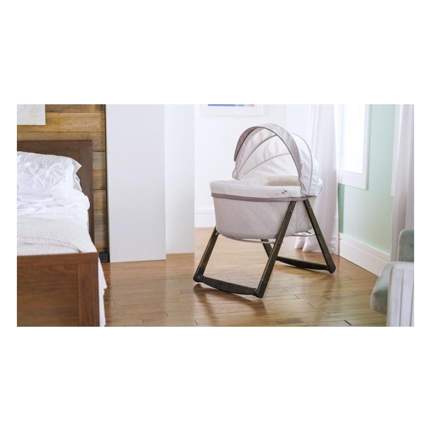 Ingenuity - Baby rocking crib CARRINGTON grey/brown