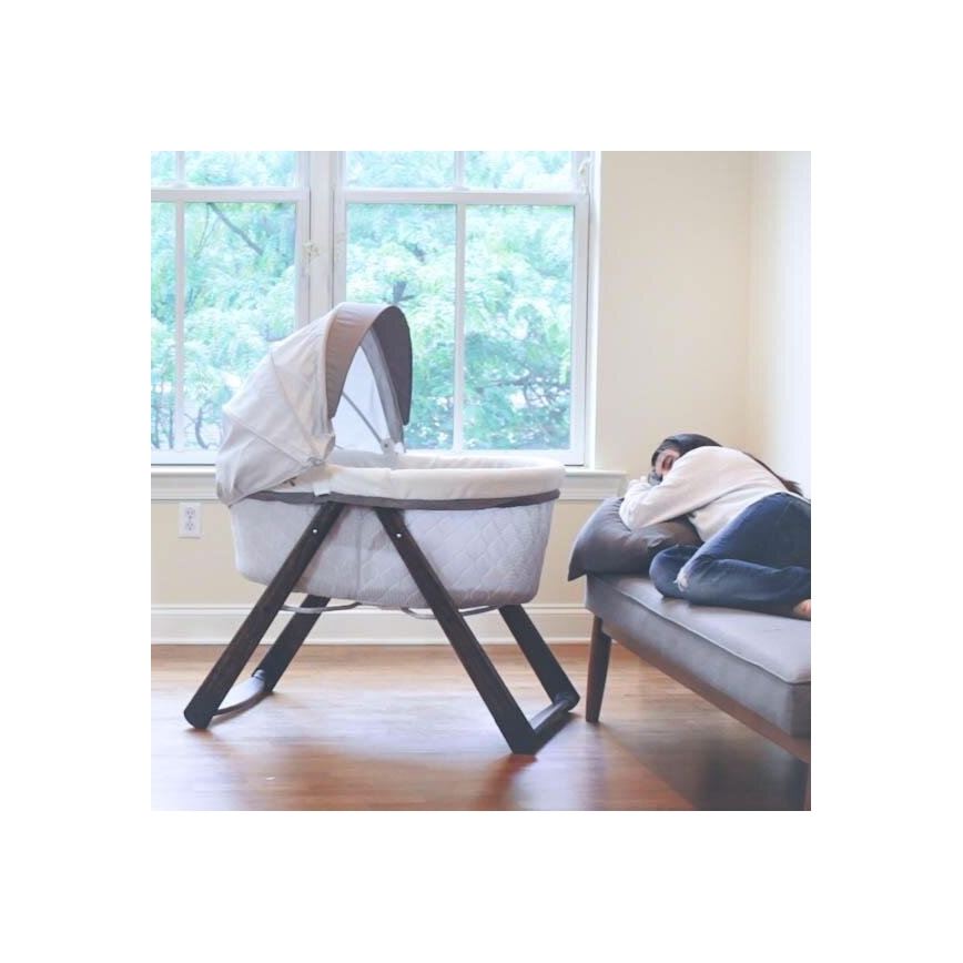 Ingenuity - Baby rocking crib CARRINGTON grey/brown