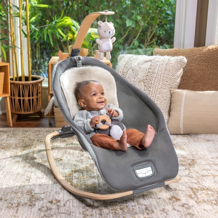Ingenuity - Baby vibrating lounger with melody EVERY SEASON WESLEY grey