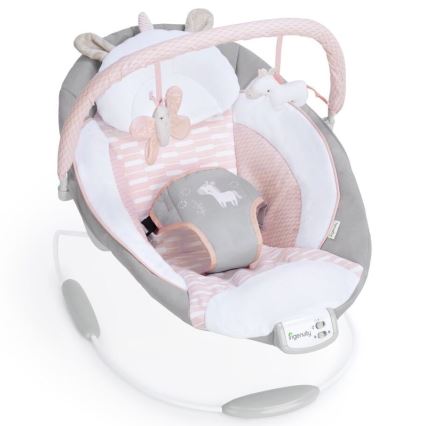 Ingenuity - Baby vibrating lounger with melody FLORA THE UNICORN