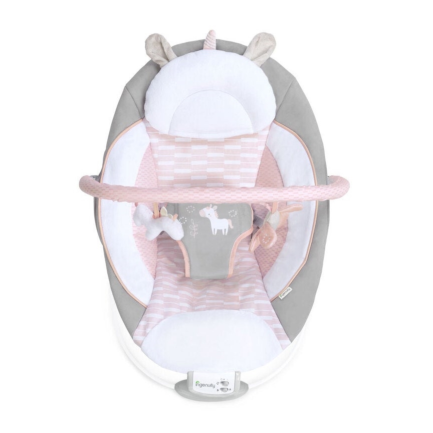Ingenuity - Baby vibrating lounger with melody FLORA THE UNICORN