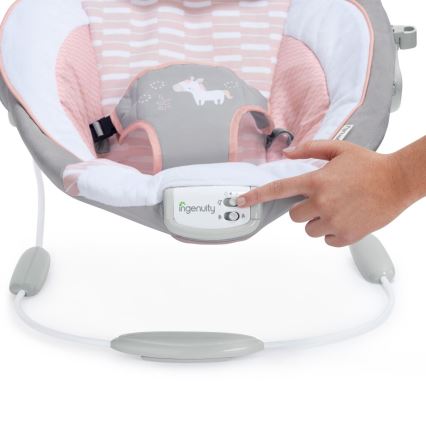 Ingenuity - Baby vibrating lounger with melody FLORA THE UNICORN