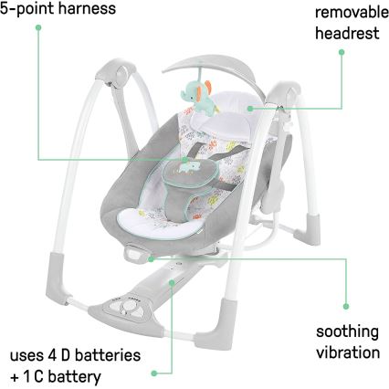 Ingenuity - Baby vibrating swing with melody 2in1 WIMBERLY