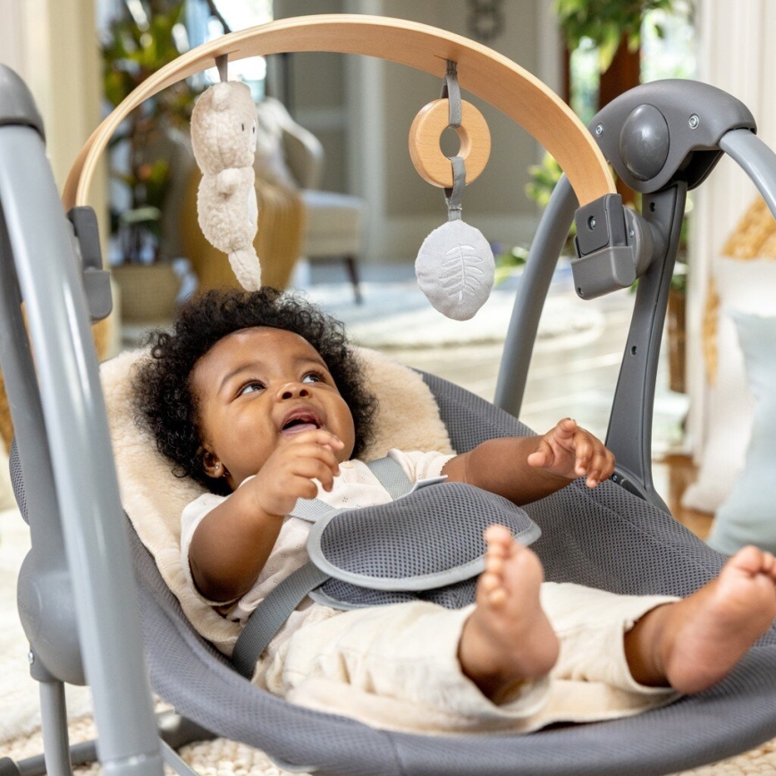 Ingenuity - Baby vibrating swing with melody EVERY SEASON grey
