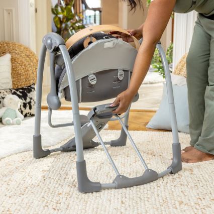 Ingenuity - Baby vibrating swing with melody EVERY SEASON grey