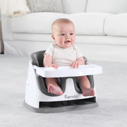 Ingenuity - Booster seat for dining table 2in1 BABY BASE grey