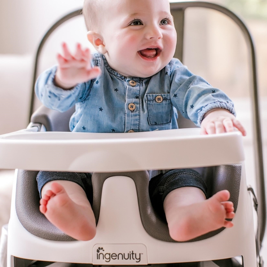 Ingenuity - Booster seat for dining table 2in1 BABY BASE grey