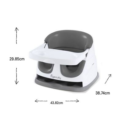 Ingenuity - Booster seat for dining table 2in1 BABY BASE grey