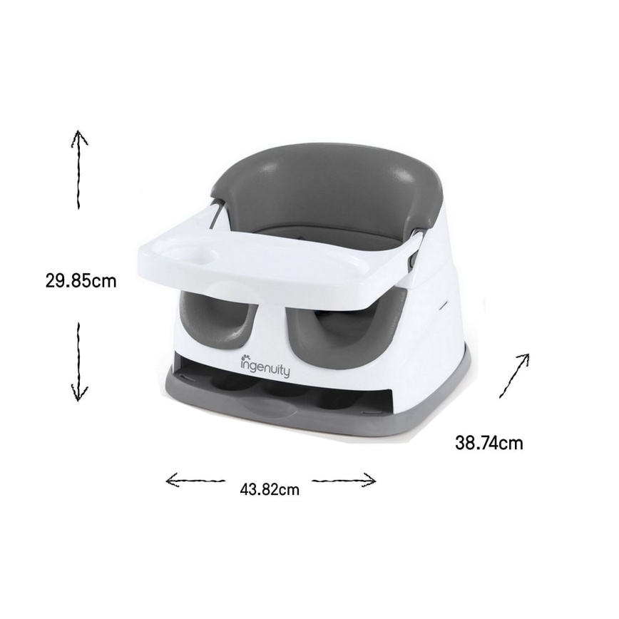 Ingenuity - Booster seat for dining table 2in1 BABY BASE grey