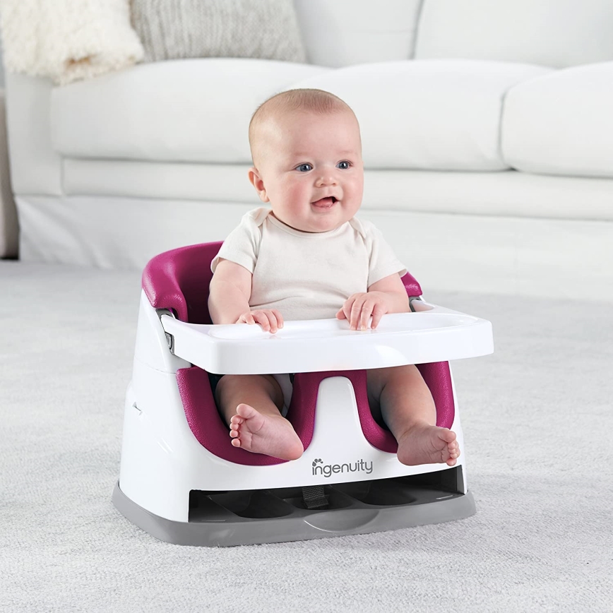 Ingenuity - Booster seat for dining table 2in1 BABY BASE pink