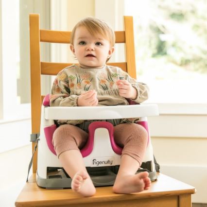 Ingenuity - Booster seat for dining table 2in1 BABY BASE pink