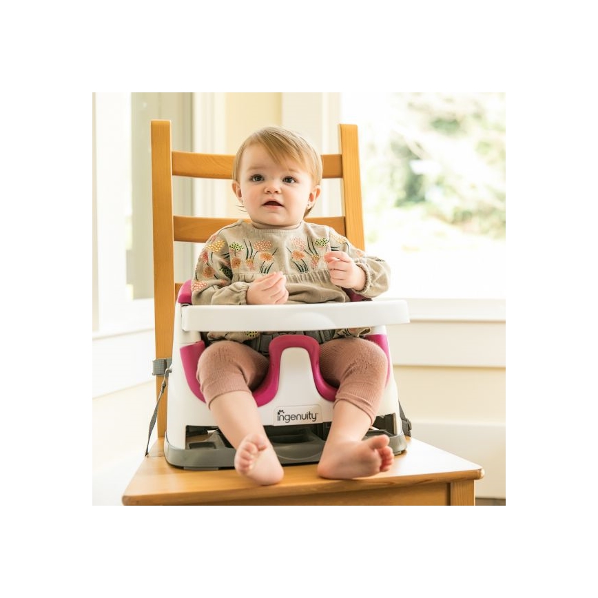 Ingenuity - Booster seat for dining table 2in1 BABY BASE pink