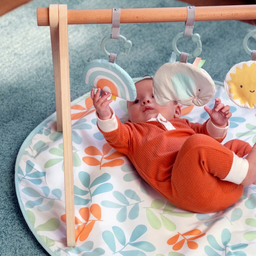 Ingenuity - Children's blanket for playing with a wooden trapeze SUN VALLEY