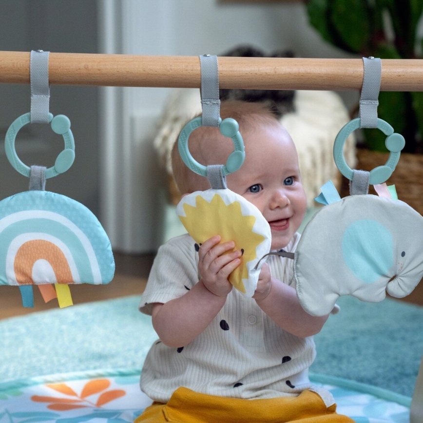 Ingenuity - Children's blanket for playing with a wooden trapeze SUN VALLEY