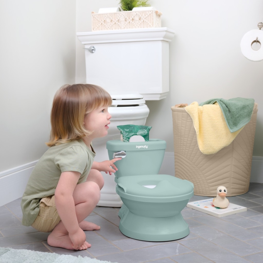 Ingenuity - MY SIZE Children's Potty with Sound, Green, 2xAAA