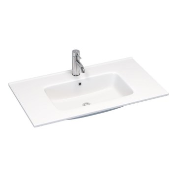Inset washbasin LILLESNAD 81x46 cm ceramic/white