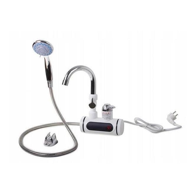 Instantaneous water heater with sprayer and LCD display 3000W/230V IPX4 white