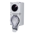 IP66-rated socket with switch for damp environments, 230V/16A