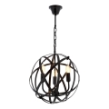 IRONBALL Pendant Lamp 3xE27/40W/230V Black