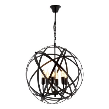 IRONBALL Pendant Light 6xE27/40W/230V Black