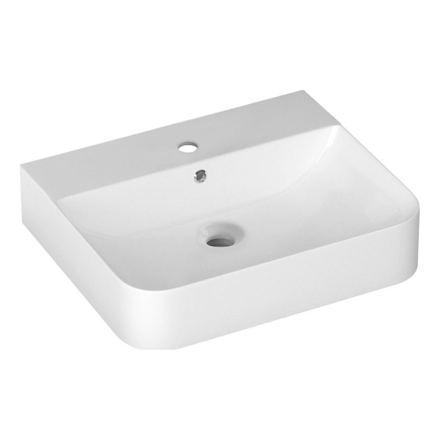 Isvea - Countertop/wall-mounted washbasin SOTT AQUA 60.5x50 cm, ceramic/white