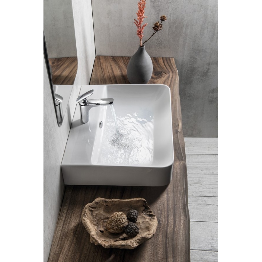 Isvea - Countertop/wall-mounted washbasin SOTT AQUA 60.5x50 cm, ceramic/white