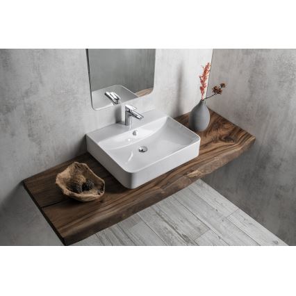 Isvea - Countertop/wall-mounted washbasin SOTT AQUA 60.5x50 cm, ceramic/white