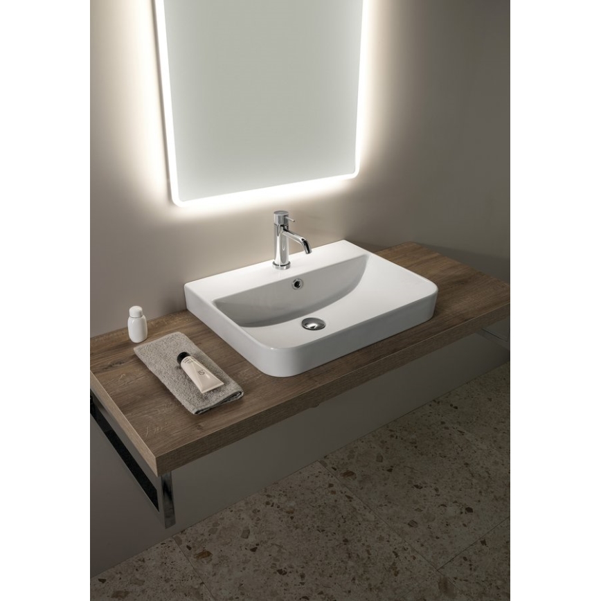 Isvea - Countertop Washbasin SOTT AQUA 57x44 cm ceramic/white