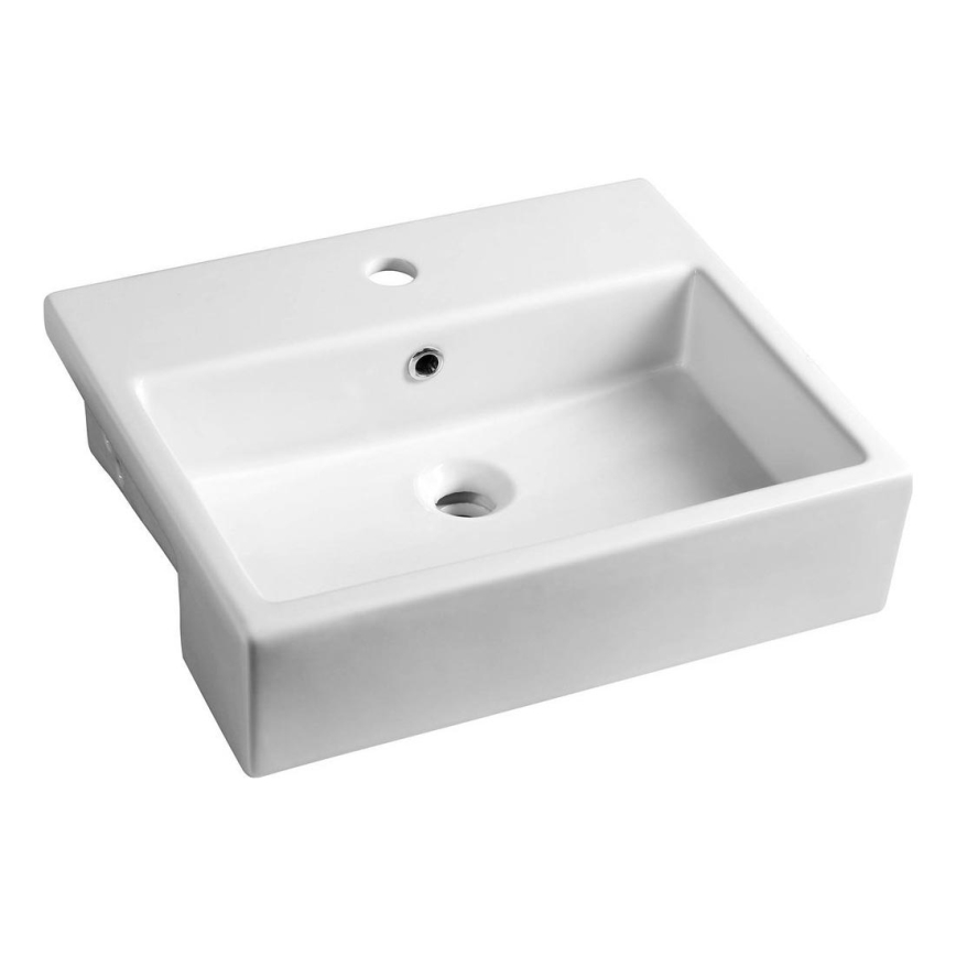 Isvea - Semi-recessed washbasin PURITY 50x42 cm ceramic/white