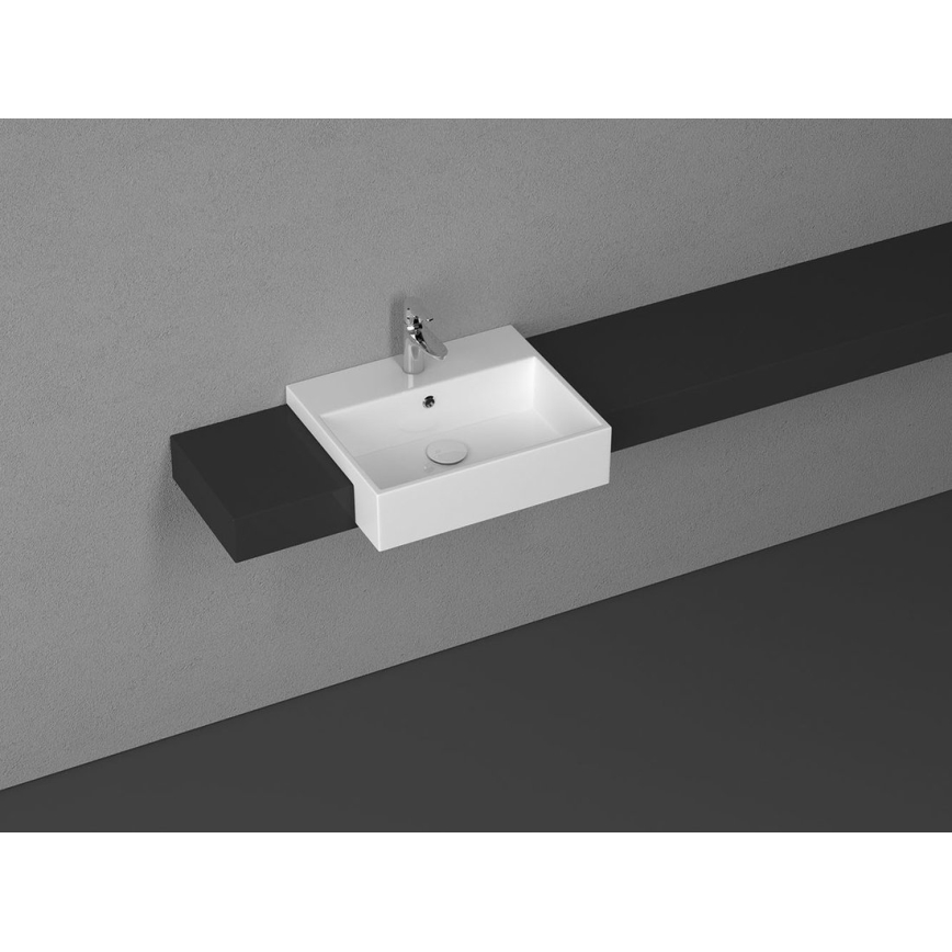 Isvea - Semi-recessed washbasin PURITY 50x42 cm ceramic/white