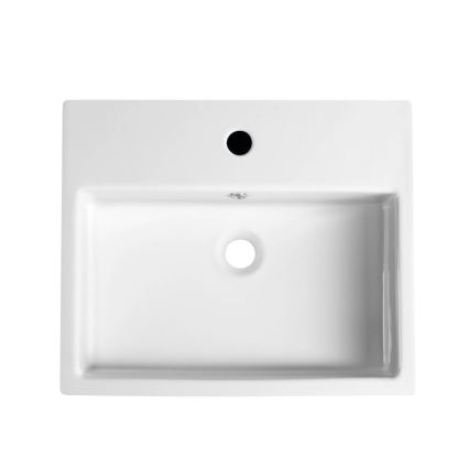 Isvea - Semi-recessed washbasin PURITY 50x42 cm ceramic/white