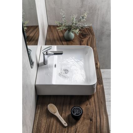 Isvea - SOTT AQUA Countertop/Wall-Mounted Washbasin 50 x 50 cm, Ceramic/White