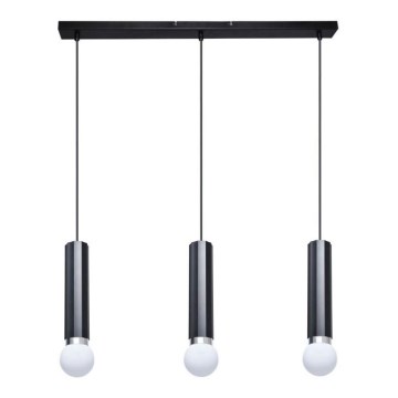 ITALUX - Cable pendant light MACERA 3xE27/40W/230V black