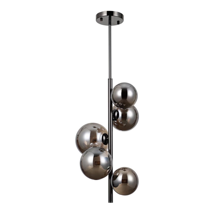 ITALUX - Chandelier on a pole CANELLO 5xG9/5W/230V black
