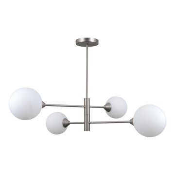 ITALUX - Chandelier on a pole EVORA 4xG9/5W/230V nickel