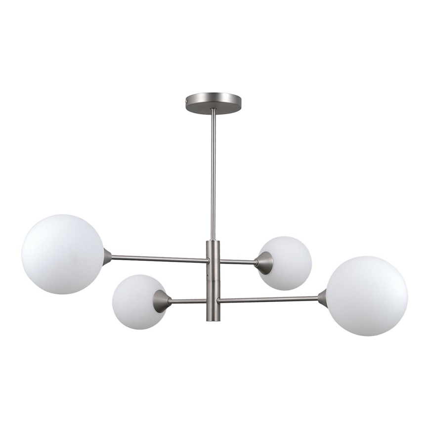 ITALUX - Chandelier on a pole EVORA 4xG9/5W/230V nickel