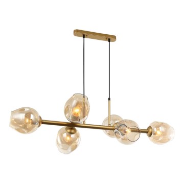ITALUX - Chandelier on a string BORGO 6xE27/40W/230V gold