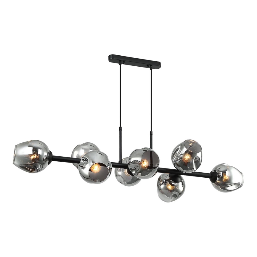 ITALUX - Chandelier on a string BORGO 8xE27/40W/230V black