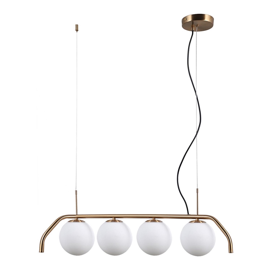 ITALUX - Chandelier on a string CARIMI 4xG9/5W/230V brass