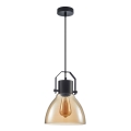 ITALUX - Chandelier on a string DARLENA 1xE27/40W/230V black/brown