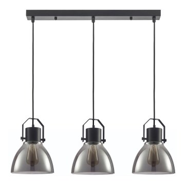 ITALUX - Chandelier on a string DARLENA 3xE27/40W/230V black