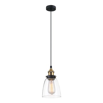 ITALUX - Chandelier on a string FRANCIS 1xE27/40W/230V black/gold