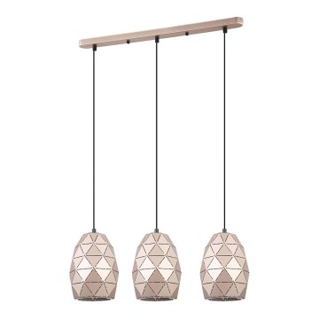 ITALUX - Chandelier on a string HARLEY 3xE27/40W/230V Rose gold