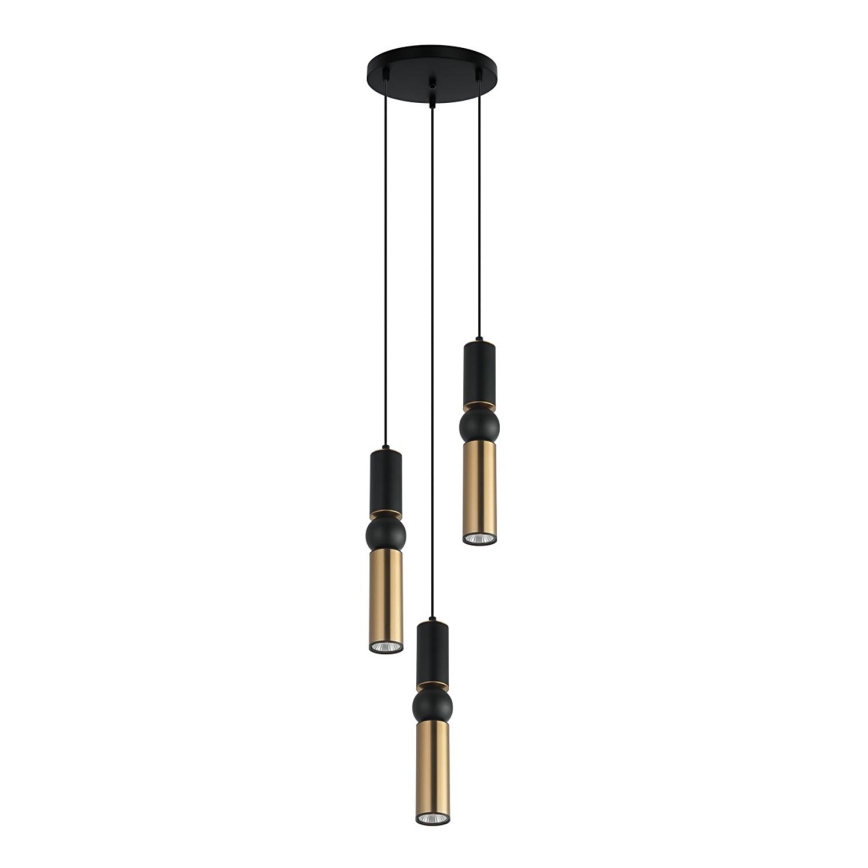 ITALUX - Chandelier on a string ISIDORA 3xGU10/25W/230V black/bronze
