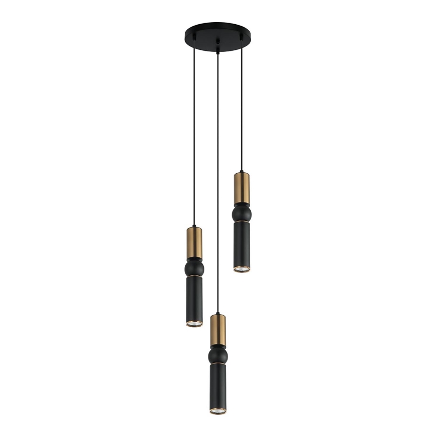 ITALUX - Chandelier on a string ISIDORA 3xGU10/25W/230V black/bronze