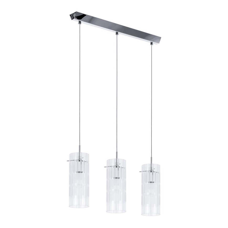 ITALUX - Chandelier on a string MAX 3xE27/60W/230V shiny chrome/clear