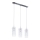 ITALUX - Chandelier on a string MAX 3xE27/60W/230V shiny chrome/clear